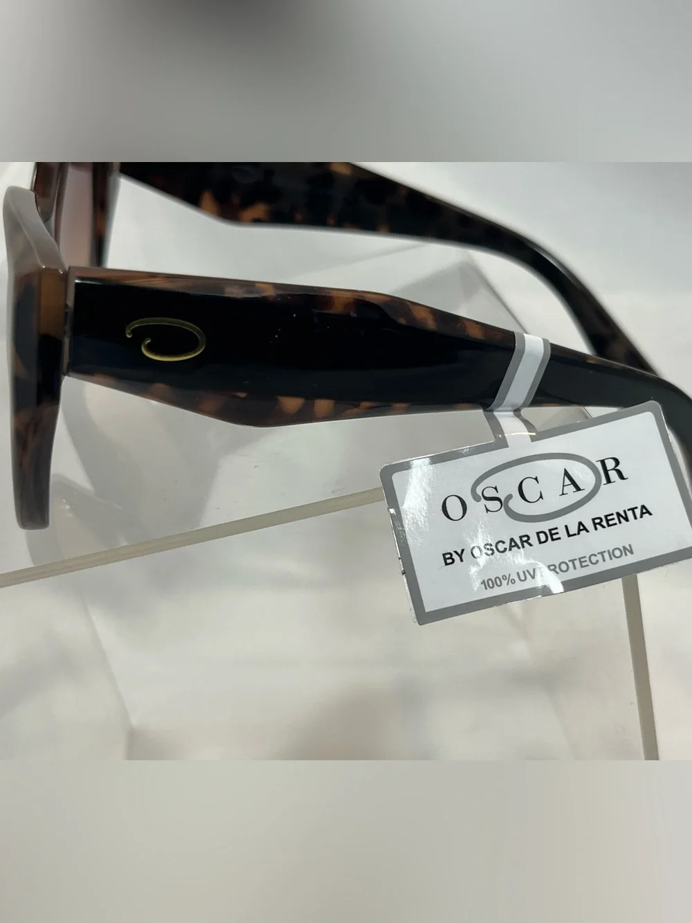 NWT Oscar De La Renta Tortoiseshell Oversized Sunglasses - Picture 3 of 4